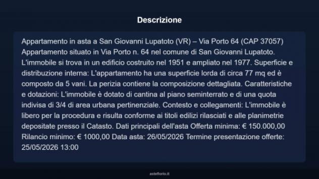 Immobile in asta di 77 m² in vendita a San Giovanni Lupatoto - Foto 4
