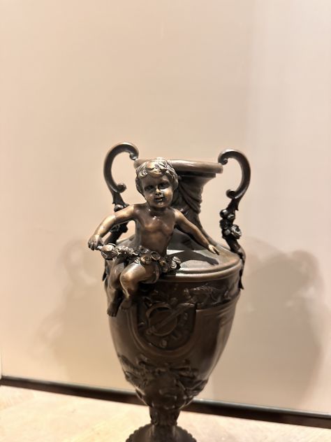 Vasi bronzo marmo putti - Foto 5