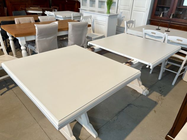 NUOVO TAVOLO FRATINO CM.180x100 all. 360 DI VERO LEGNO MASSELLO VARIE FINITURE - Foto 4