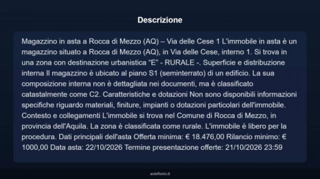 Immobile in asta di 77 m² in vendita a Rocca di Mezzo - Foto 3