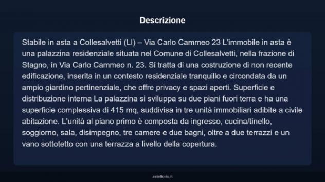 Immobile in asta di 415 m² in vendita a Collesalvetti - Foto 4