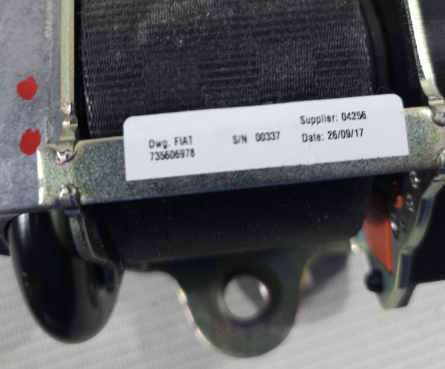 CINTURA DI SICUREZZA ANTERIORE DESTRA CON PRETENSIONATORE LANCIA Ypsilon 4° Serie 735606978 735606978 (1123) - Foto 13
