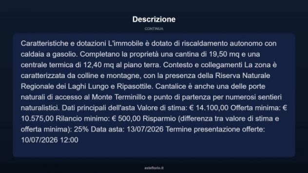 Immobile in asta di 125 m² con più di 5 locali in vendita a Cantalice - Foto 14
