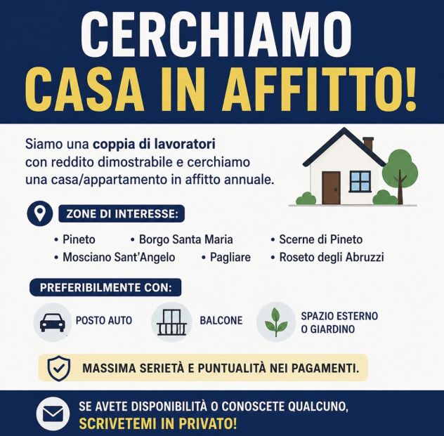 Cerco casa in affitto anniale