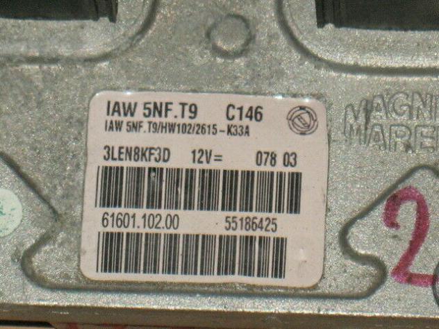 5NF.T9 55186425 ECU CENTRALINA FIAT STILO 1.6 16V IAW 5NF.T9 55186425 HW102 - Foto 2