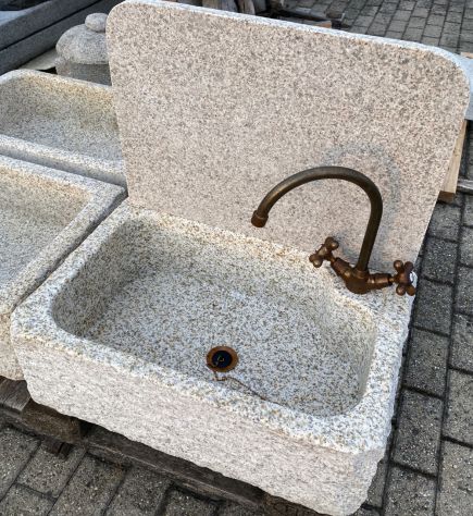 Lavello lavandino per cucina in pietra granito diorite 60cm - Foto 4
