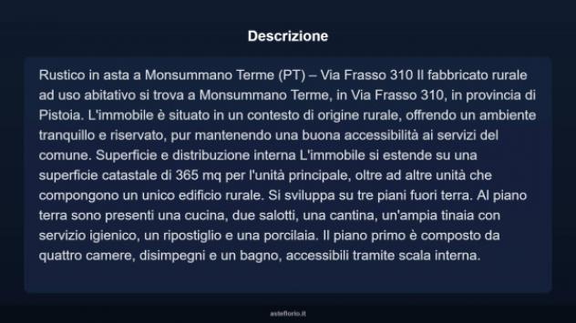 Immobile in asta di 365 m² con più di 5 locali in vendita a Monsummano Terme - Foto 3