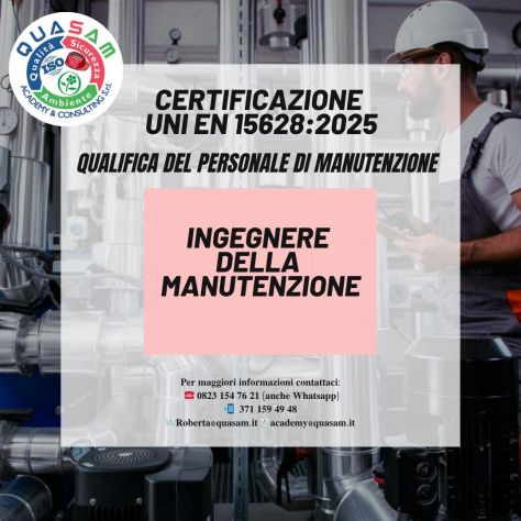 Norma UNI EN 15628 -Personale Manutenzione-Esame di qualifica (videoconferenza)