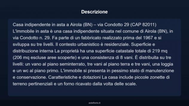 Immobile in asta di 219 m² con più di 5 locali in vendita a Airola - Foto 3