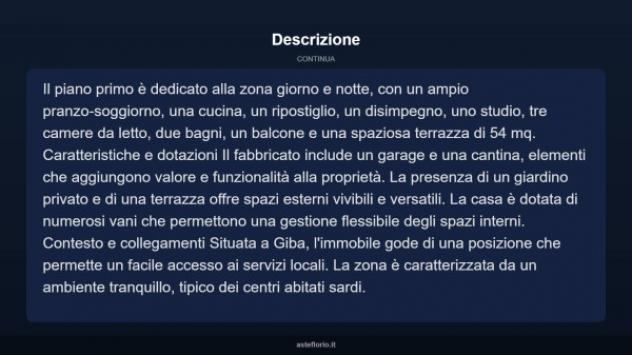 Immobile in asta di 250 m² con più di 5 locali e box auto in vendita a Giba - Foto 5