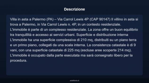 Immobile in asta di 210 m² con più di 5 locali in vendita a Palermo - Foto 4
