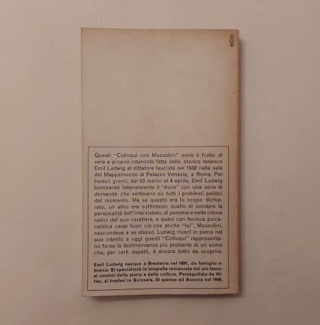 Colloqui con Mussolini di Ludwig Emil 1°Ed: Arnoldo Mondadori, Milano, 1965 - Foto 2