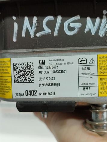AIRBAG VOLANTE OPEL Insignia Berlina 13270402 A20DTH (0817) - Foto 4