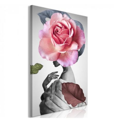 Quadro Ragazza Con Una Rosa In Testa Cm.40x60 ARREDALACASA