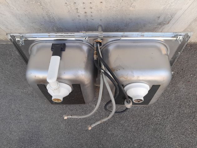 Lavello a doppia vasca in Acciaio inox Completo è inossidabile - Foto 6