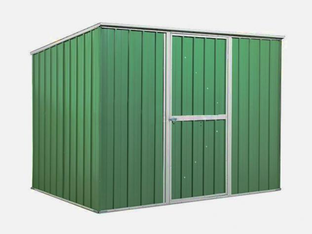 Box prefabbricato, casetta da giardino in lamiera zincata. Capanno deposito attrezzi in Acciaio Zincato 2.60 x 1.85 m x h1.92 m - Peso 85 KG – 4,81 me - Foto 3