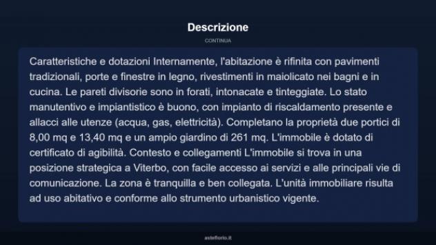 Immobile in asta di 113 m² con più di 5 locali e box auto in vendita a Viterbo - Foto 13