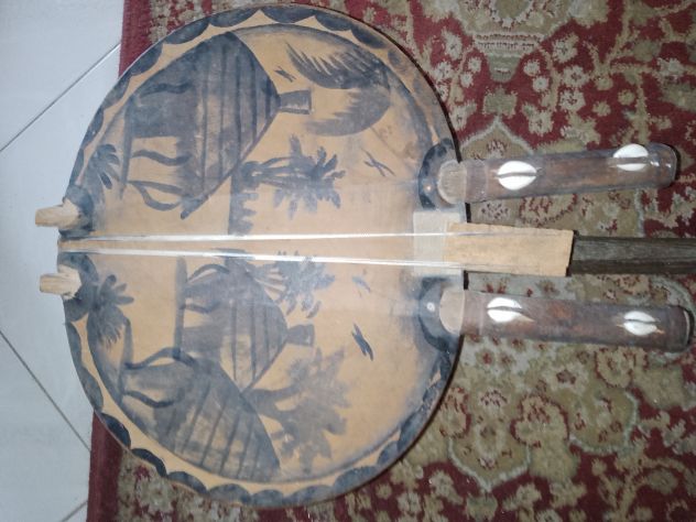Kora mandolino africano antico originale - Foto 8