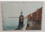 Vecchio dipinto olio su tela fondamenta nuove Venezia cm.50x70 firmato Ferro