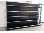SCAFFALE IN FERRO NERO DA 303 CON PIANO BASE 50 E PIANI DA 40