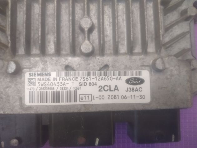 CENTRALINA MOTORE FORD FIESTA 1.4 TDCI 7S6112A650AA, 7S61-12A650-AA SIEMENS SID - Foto 5