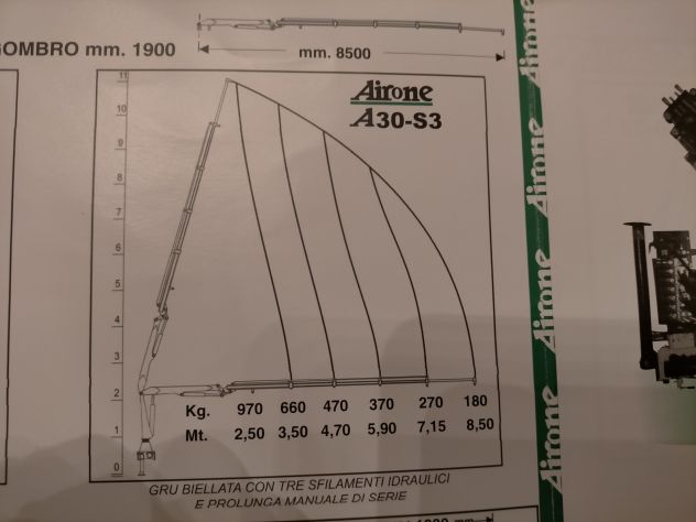 Gru Airone A30 s2 + radio + attivazioni adatta per giardinieri e rottamai - Foto 4