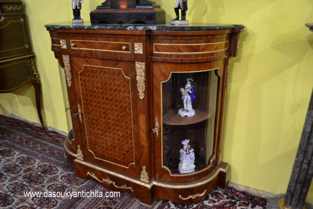 Credenza mezzo giro stile Napoleone III a tre ante - Foto 6