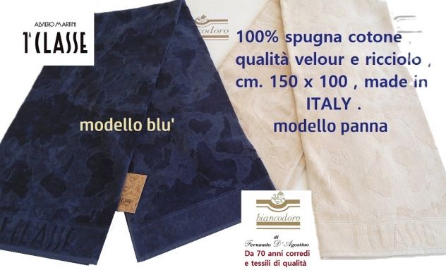 Teli spugna 1^ CLASSE ALVIERO MARTINI , mare bagno piscina 4 modelli - Foto 8