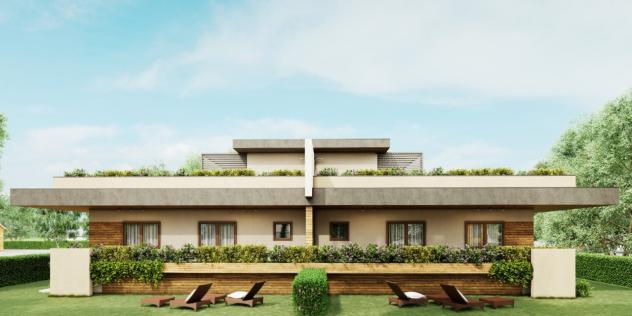 CINQUALE, vendesi in esclusiva di vendita 2 villette indipendenti e affiancate di nuova costruzione (bioedilizia) con giardino, terrazza e solarium: s - Foto 7