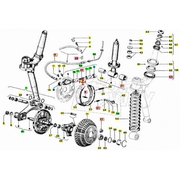 Kit gommini cilindretto freno Ape P2 P3 - 154576 - Foto 3