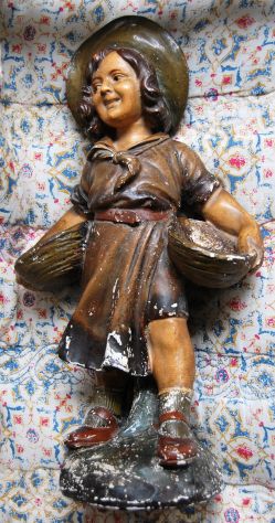 Statuetta in gesso decò a colori h 45 - Foto 7