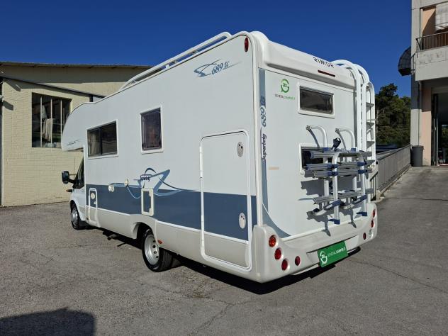 CAMPER RIMOR FORD MANSARDATO 7 POSTI DOPPIA DINETTE LETTI CASTELLO CLIMATIZZATORE FOTOVOLTAICO GEMELLATO POSTERIORE CAMPEGGIO USATI GENERALI 1539 - Foto 3