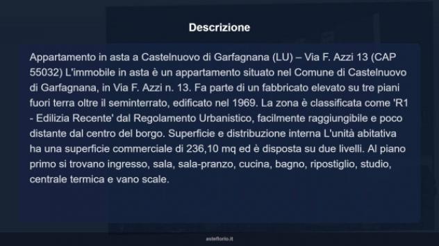 Immobile in asta di 236 m² in vendita a Castelnuovo di Garfagnana - Foto 9