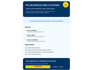 RIPETIZIONI- LINGUE STRANIERE -AIUTO COMPITI PRIMARIA - MEDIE-SUPERIORI