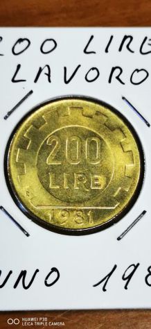 200 LIRE LAVORO ANNO 1981 - Foto 2