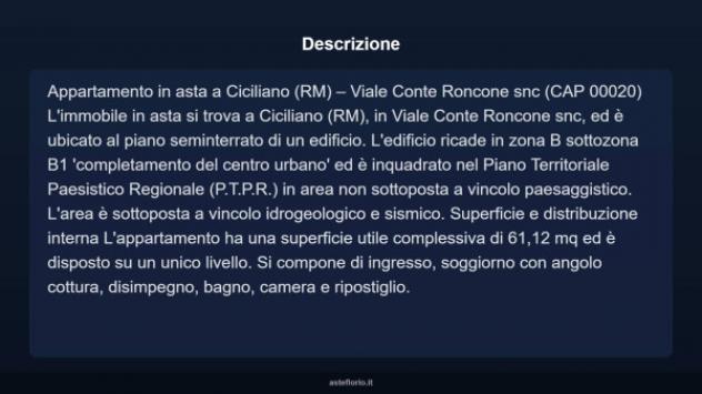 Immobile in asta di 61 m² in vendita a Ciciliano - Foto 17