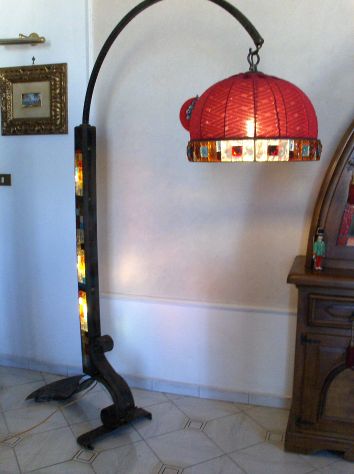 Lampadario da terra Antico Pezzo Unico - Foto 8