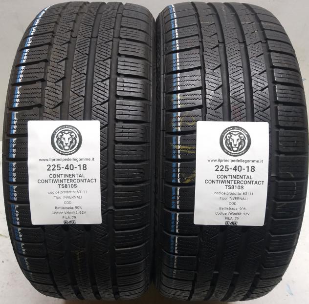 2 GOMME 225 40 18 CONTINENTAL A63111