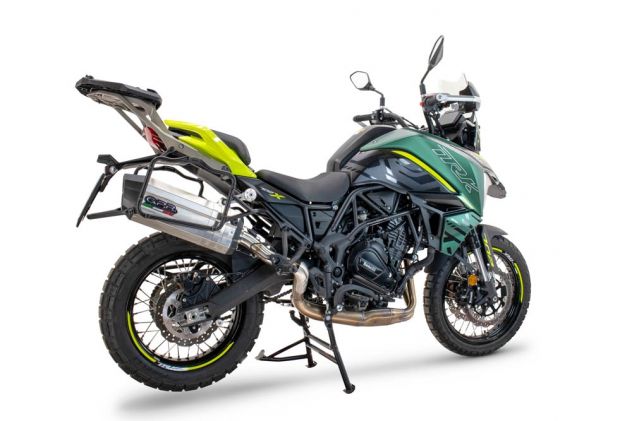 Terminale di scarico per Benelli Trk 702 Gpr Dual Poppy Mivv Oval - Foto 2
