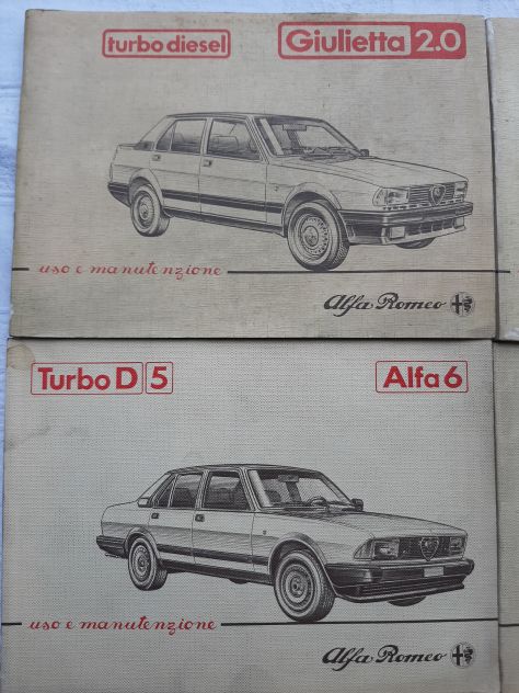 ALFA ROMEO TURBO DIESEL 5 PEZZI IN BLOCCO ORIGINALI