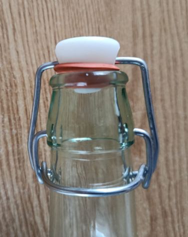3 bottiglie vetro 1 litro tappo meccanico con guarnizione a chiusura ermetica - Foto 3