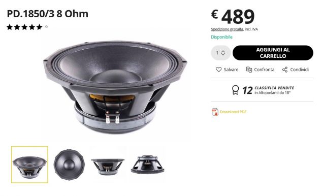 Subwoofer 18 pollici 1500 watt rms COPPIA - Foto 7