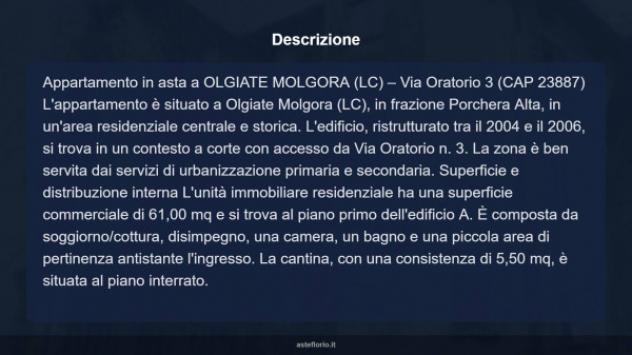 Immobile in asta di 61 m² in vendita a Olgiate Molgora - Foto 13