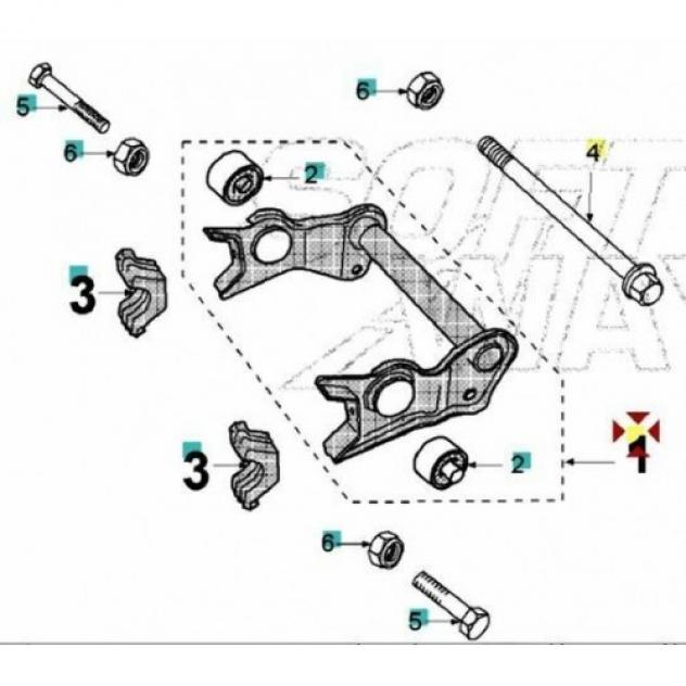 Supporto motore scooter Peugeot Jet Force 767100 - Foto 3