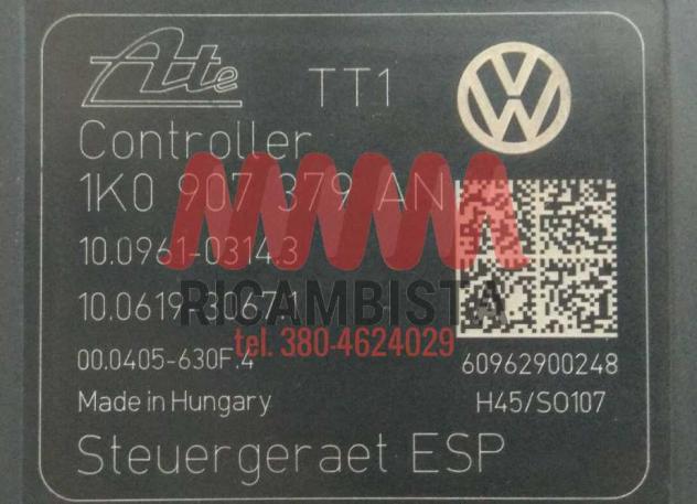 10.0961-0314.3 Volkswagen Scirocco centralina gruppo pompa ABS