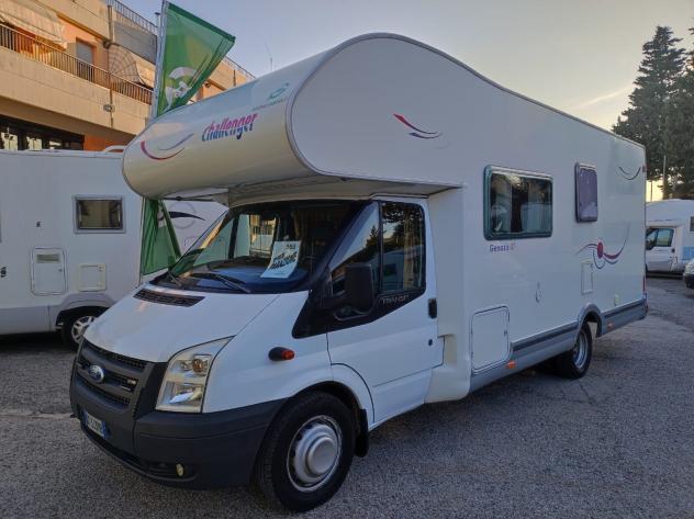 CAMPER CHALLENGER FORD MANSARDATO 6 POSTI LETTO MATRIMONIALE GARAGE CLIMATIZZATORE RISCALDATORE GENERALI USATI 553 - Foto 2