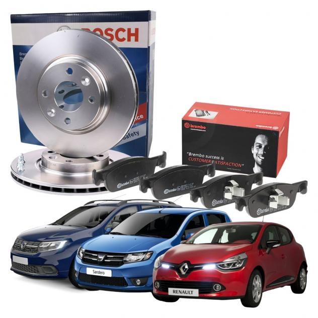 Dischi Freno Bosch E Pastiglie Brembo Per Renault Clio Iv Kit Freni Ece R90