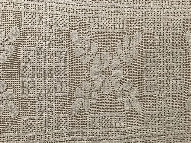 Coperta ad uncinetto filet matrimoniale - Foto 3