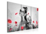 Quadro Ragazza Con I Fiori Rossi - ARREDALACASA