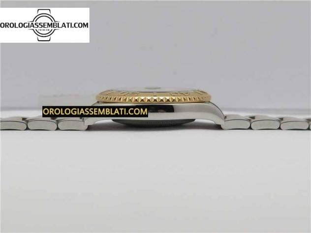 Replica Assemblata YACHT-MASTER 116621 QUADRANTE MARRONE BEST EDITION 1:1 SU BRACCIALE SS/RG SH3135 V2 - Foto 9